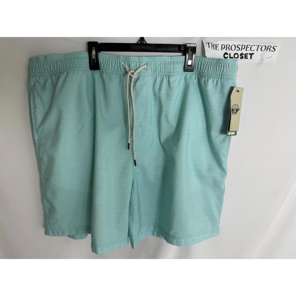 NWT Dockers Men's XL Swim Shorts 7 Inch Inseam seafoam green